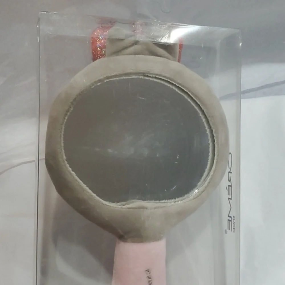 The Creme‎ Shop pusheen gray plush portable pink mirror new